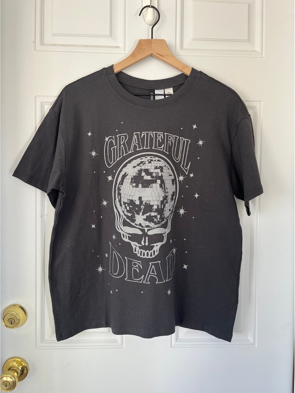 NWT Divided GD Grateful Dead Rhinestone M Medium Disco Ball Stealie Hippie